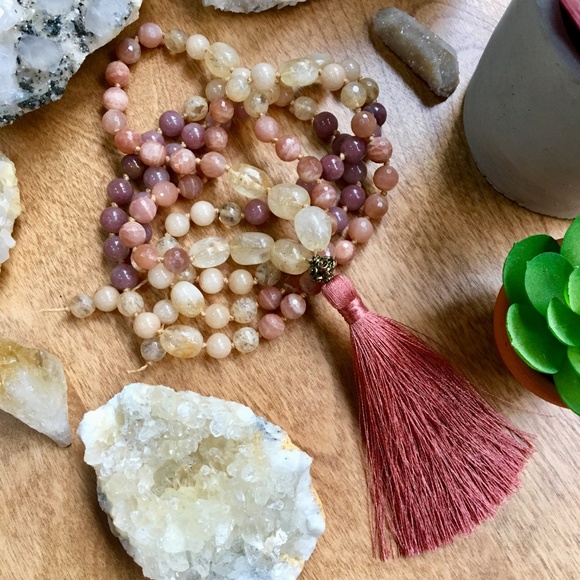 Handmade 108 Bead Mala Necklace, Yoga & Crystals - Picture 6 of 8